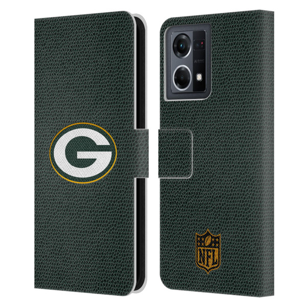 NFL Green Bay Packers Logo Football Leather Book Wallet Case Cover For OPPO Reno8 4G