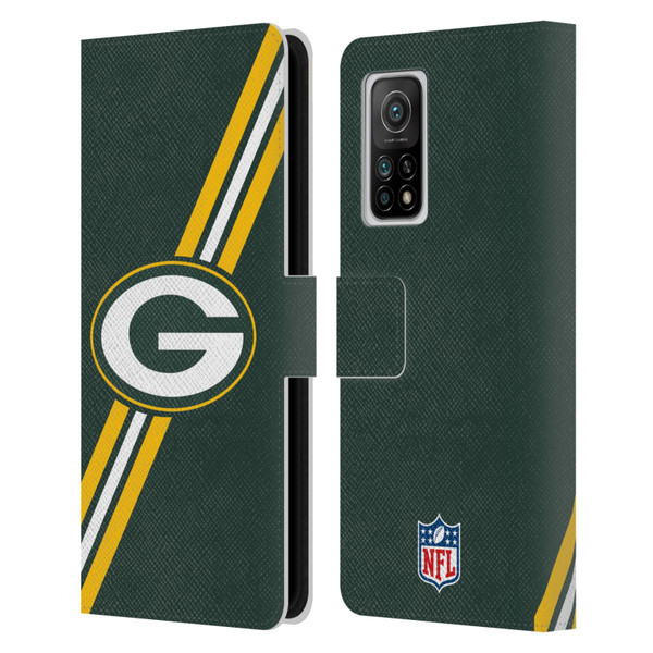 NFL Green Bay Packers Logo Stripes Leather Book Wallet Case Cover For Xiaomi Mi 10T 5G