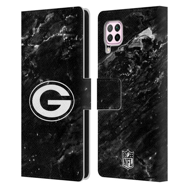 NFL Green Bay Packers Artwork Marble Leather Book Wallet Case Cover For Huawei Nova 6 SE / P40 Lite