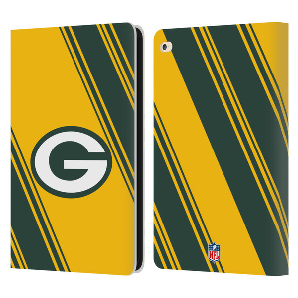 NFL Green Bay Packers Artwork Stripes Leather Book Wallet Case Cover For Apple iPad Air 2 (2014)