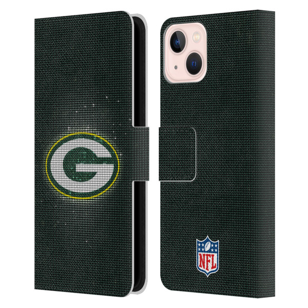 NFL Green Bay Packers Artwork LED Leather Book Wallet Case Cover For Apple iPhone 13