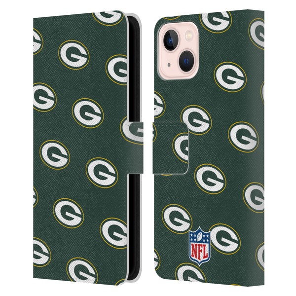 NFL Green Bay Packers Artwork Patterns Leather Book Wallet Case Cover For Apple iPhone 13