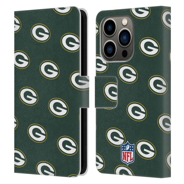 NFL Green Bay Packers Artwork Patterns Leather Book Wallet Case Cover For Apple iPhone 14 Pro