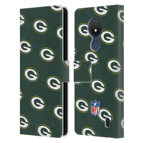 NFL Green Bay Packers Artwork Patterns Leather Book Wallet Case Cover For Nokia C21