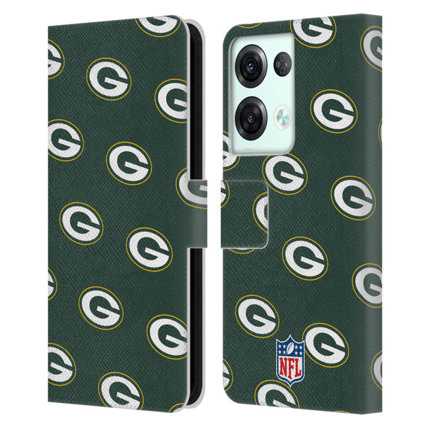 NFL Green Bay Packers Artwork Patterns Leather Book Wallet Case Cover For OPPO Reno8 Pro