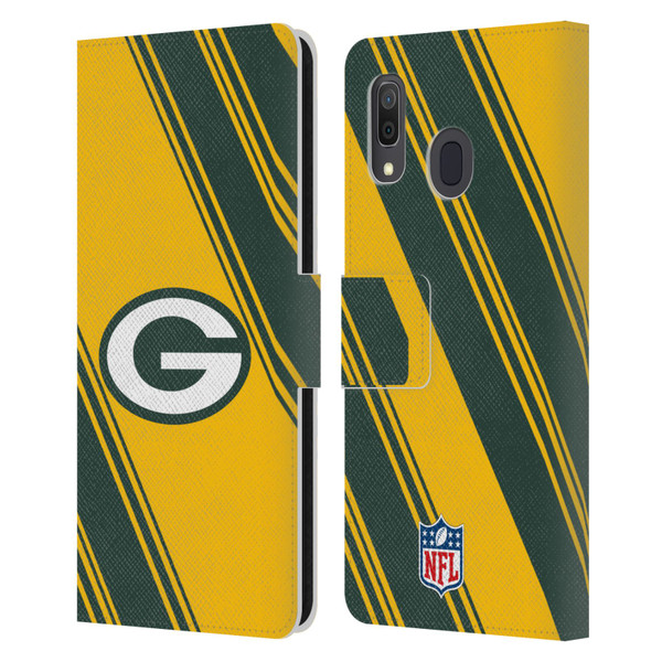 NFL Green Bay Packers Artwork Stripes Leather Book Wallet Case Cover For Samsung Galaxy A33 5G (2022)