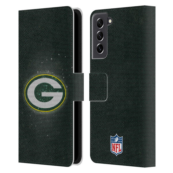 NFL Green Bay Packers Artwork LED Leather Book Wallet Case Cover For Samsung Galaxy S21 FE 5G
