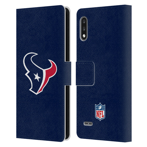NFL Houston Texans Logo Plain Leather Book Wallet Case Cover For LG K22