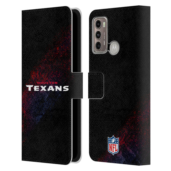 NFL Houston Texans Logo Blur Leather Book Wallet Case Cover For Motorola Moto G60 / Moto G40 Fusion