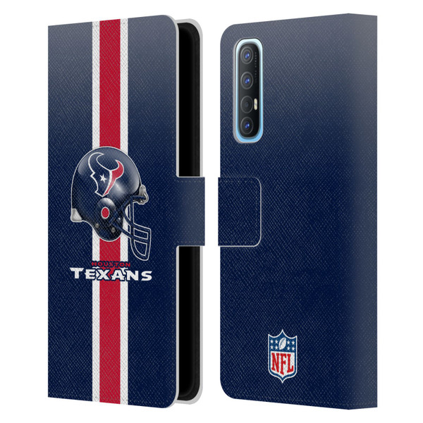 NFL Houston Texans Logo Helmet Leather Book Wallet Case Cover For OPPO Find X2 Neo 5G