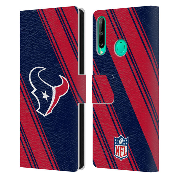 NFL Houston Texans Artwork Stripes Leather Book Wallet Case Cover For Huawei P40 lite E
