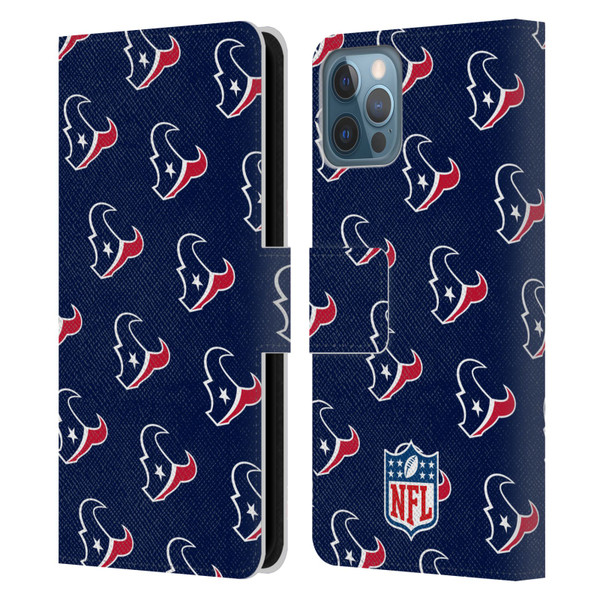 NFL Houston Texans Artwork Patterns Leather Book Wallet Case Cover For Apple iPhone 12 / iPhone 12 Pro