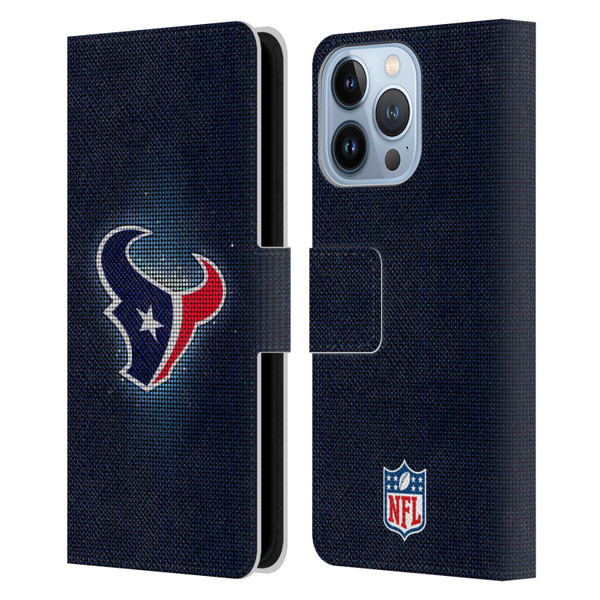 NFL Houston Texans Artwork LED Leather Book Wallet Case Cover For Apple iPhone 13 Pro