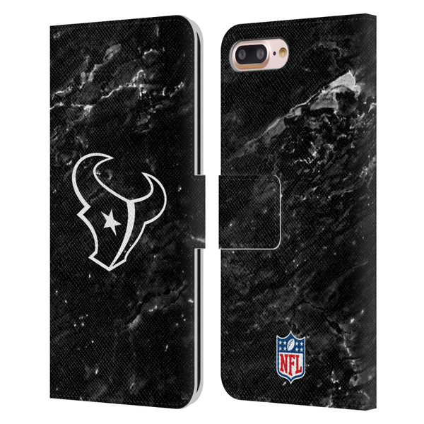 NFL Houston Texans Artwork Marble Leather Book Wallet Case Cover For Apple iPhone 7 Plus / iPhone 8 Plus