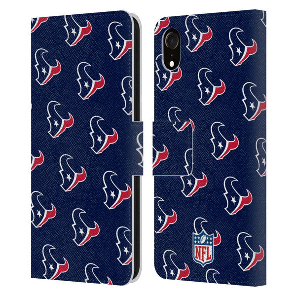 NFL Houston Texans Artwork Patterns Leather Book Wallet Case Cover For Apple iPhone XR