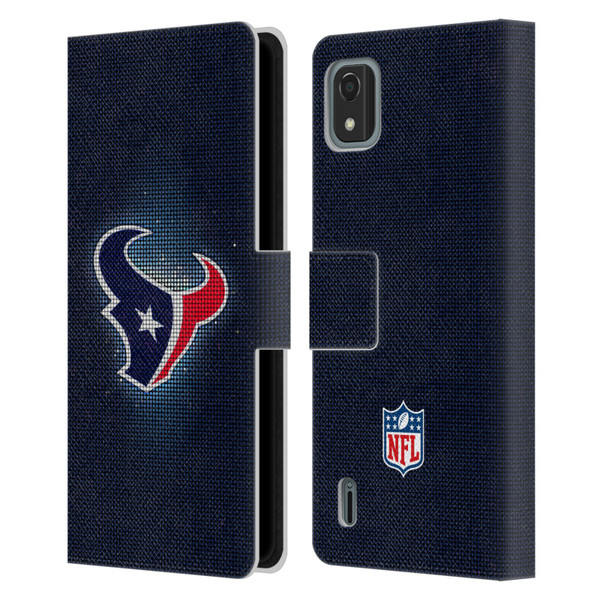 NFL Houston Texans Artwork LED Leather Book Wallet Case Cover For Nokia C2 2nd Edition