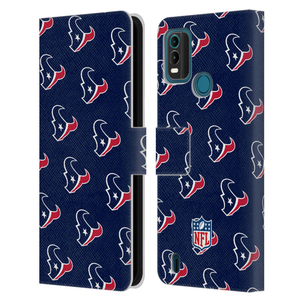 NFL Houston Texans Artwork Patterns Leather Book Wallet Case Cover For Nokia G11 Plus