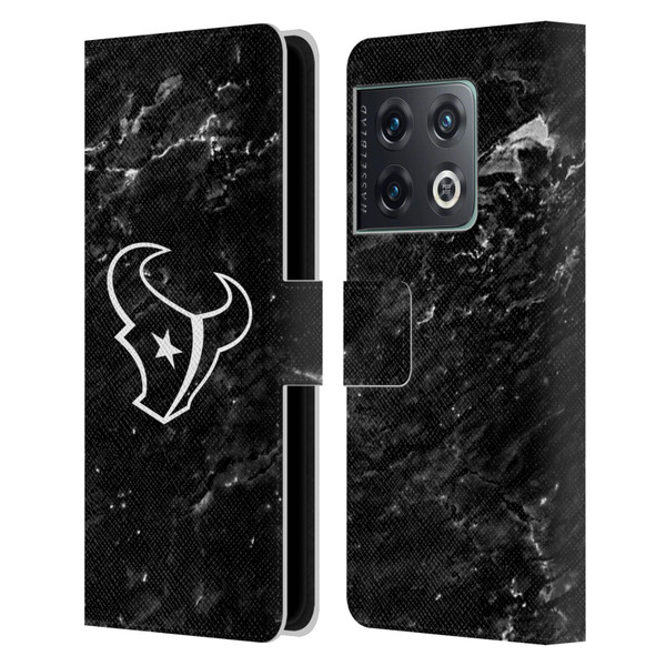 NFL Houston Texans Artwork Marble Leather Book Wallet Case Cover For OnePlus 10 Pro