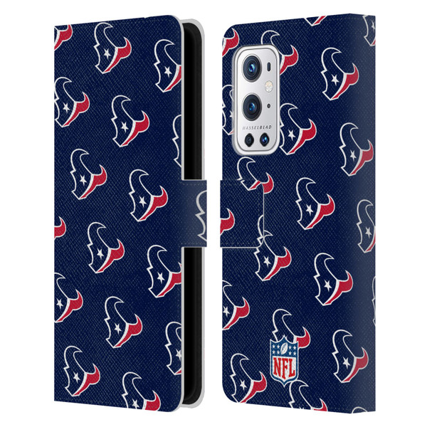 NFL Houston Texans Artwork Patterns Leather Book Wallet Case Cover For OnePlus 9 Pro