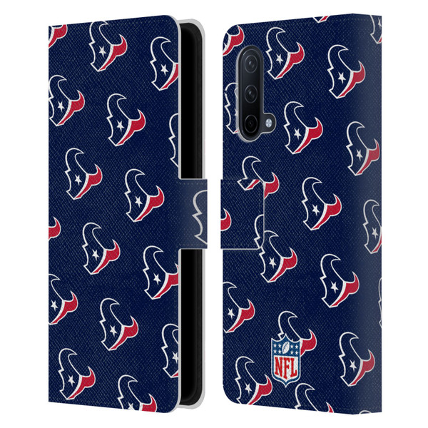 NFL Houston Texans Artwork Patterns Leather Book Wallet Case Cover For OnePlus Nord CE 5G
