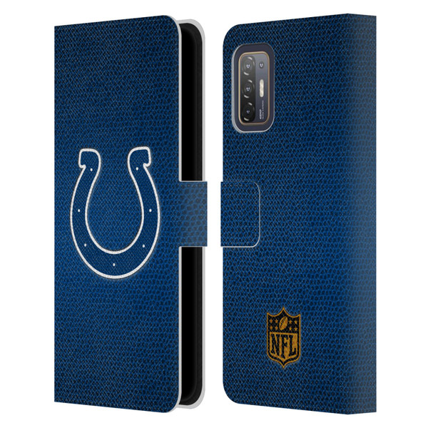 NFL Indianapolis Colts Logo Football Leather Book Wallet Case Cover For HTC Desire 21 Pro 5G