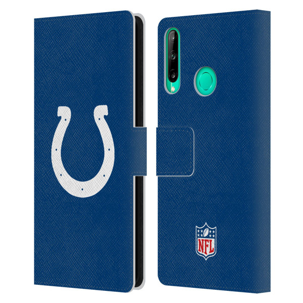 NFL Indianapolis Colts Logo Plain Leather Book Wallet Case Cover For Huawei P40 lite E