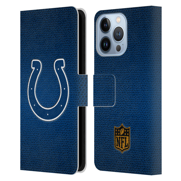 NFL Indianapolis Colts Logo Football Leather Book Wallet Case Cover For Apple iPhone 13 Pro