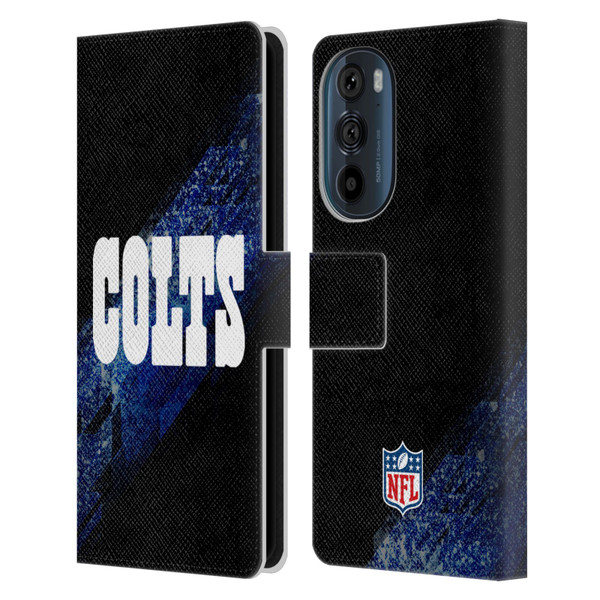 NFL Indianapolis Colts Logo Blur Leather Book Wallet Case Cover For Motorola Edge 30