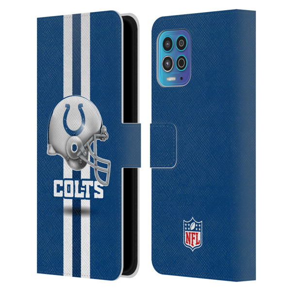 NFL Indianapolis Colts Logo Helmet Leather Book Wallet Case Cover For Motorola Moto G100