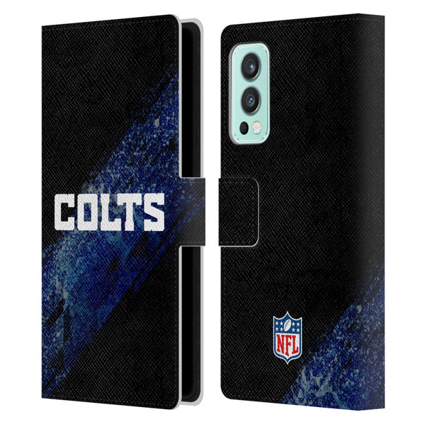 NFL Indianapolis Colts Logo Blur Leather Book Wallet Case Cover For OnePlus Nord 2 5G