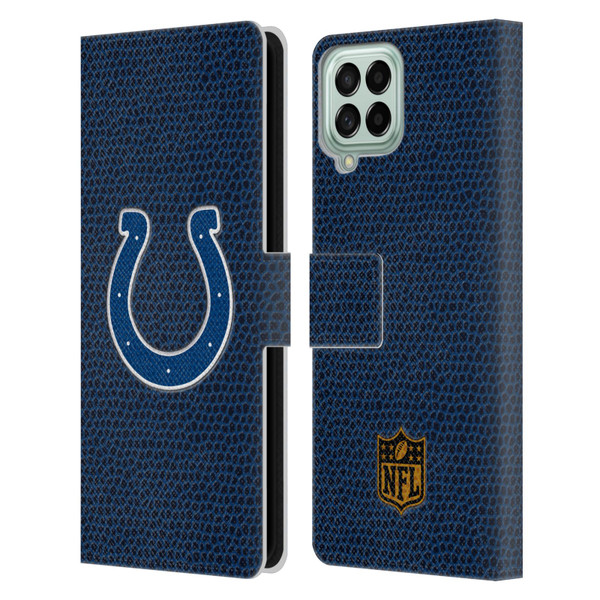 NFL Indianapolis Colts Logo Football Leather Book Wallet Case Cover For Samsung Galaxy M33 (2022)