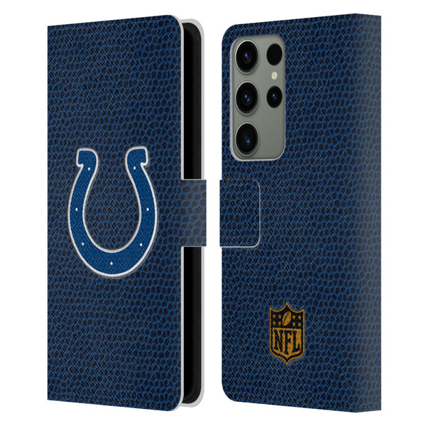 NFL Indianapolis Colts Logo Football Leather Book Wallet Case Cover For Samsung Galaxy S23 Ultra 5G