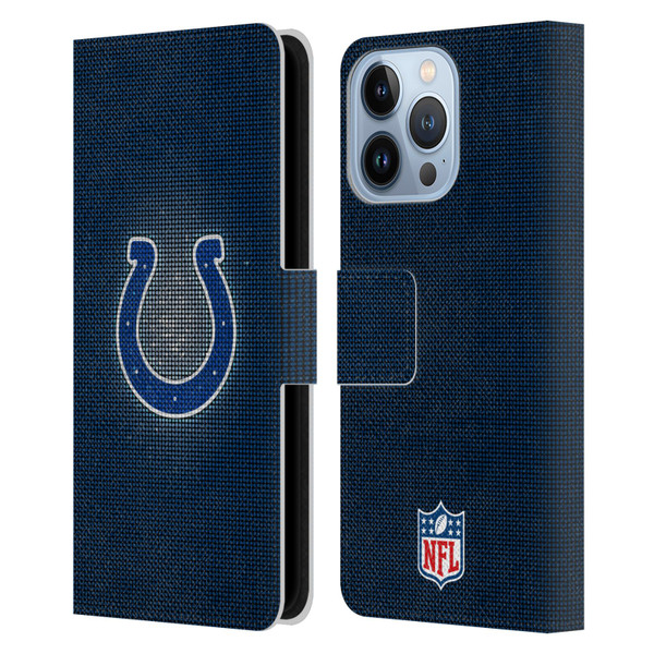NFL Indianapolis Colts Artwork LED Leather Book Wallet Case Cover For Apple iPhone 13 Pro