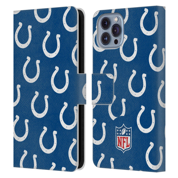 NFL Indianapolis Colts Artwork Patterns Leather Book Wallet Case Cover For Apple iPhone 14