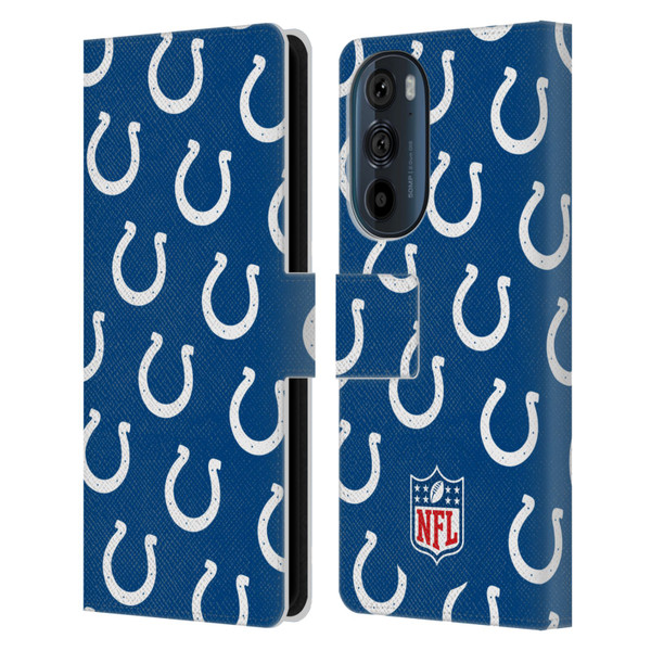 NFL Indianapolis Colts Artwork Patterns Leather Book Wallet Case Cover For Motorola Edge 30