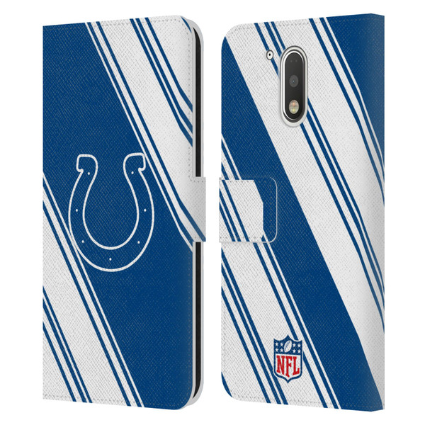 NFL Indianapolis Colts Artwork Stripes Leather Book Wallet Case Cover For Motorola Moto G41