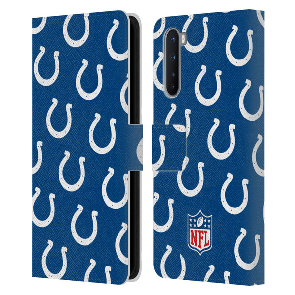 NFL Indianapolis Colts Artwork Patterns Leather Book Wallet Case Cover For OnePlus Nord 5G