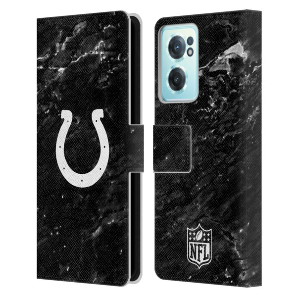 NFL Indianapolis Colts Artwork Marble Leather Book Wallet Case Cover For OnePlus Nord CE 2 5G