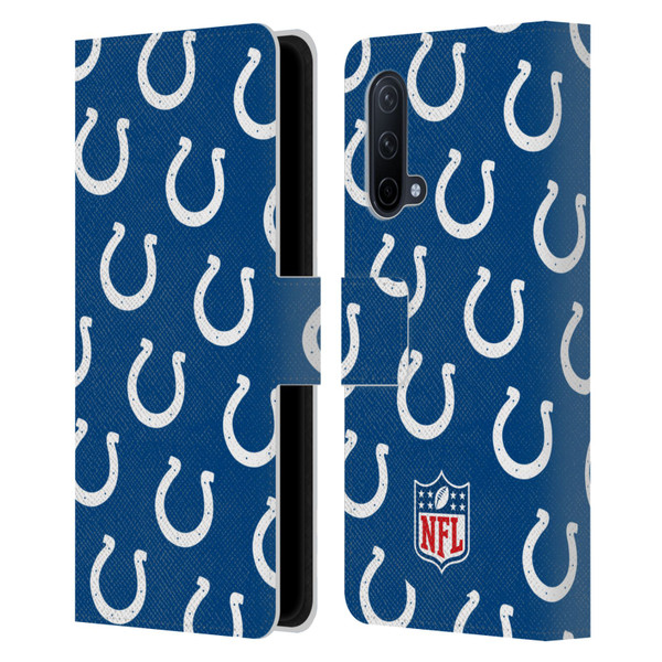 NFL Indianapolis Colts Artwork Patterns Leather Book Wallet Case Cover For OnePlus Nord CE 5G