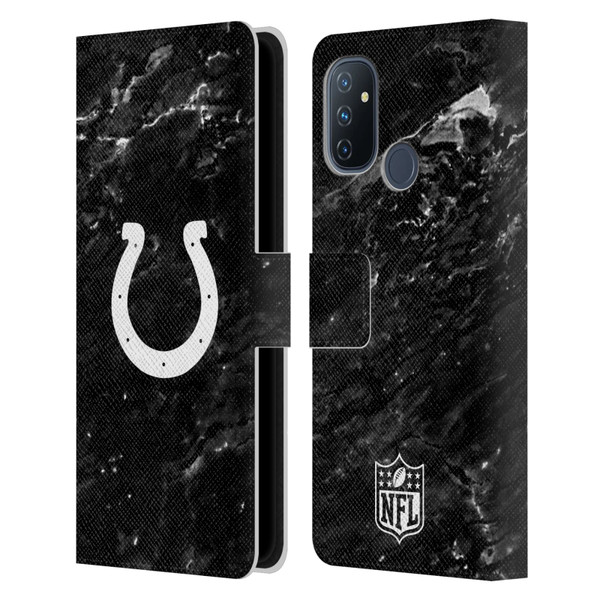 NFL Indianapolis Colts Artwork Marble Leather Book Wallet Case Cover For OnePlus Nord N100