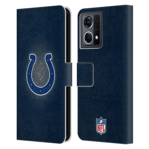 NFL Indianapolis Colts Artwork LED Leather Book Wallet Case Cover For OPPO Reno8 4G