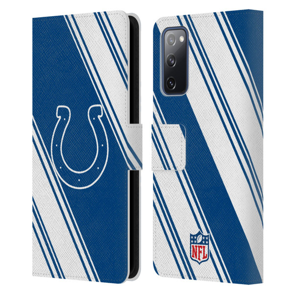 NFL Indianapolis Colts Artwork Stripes Leather Book Wallet Case Cover For Samsung Galaxy S20 FE / 5G