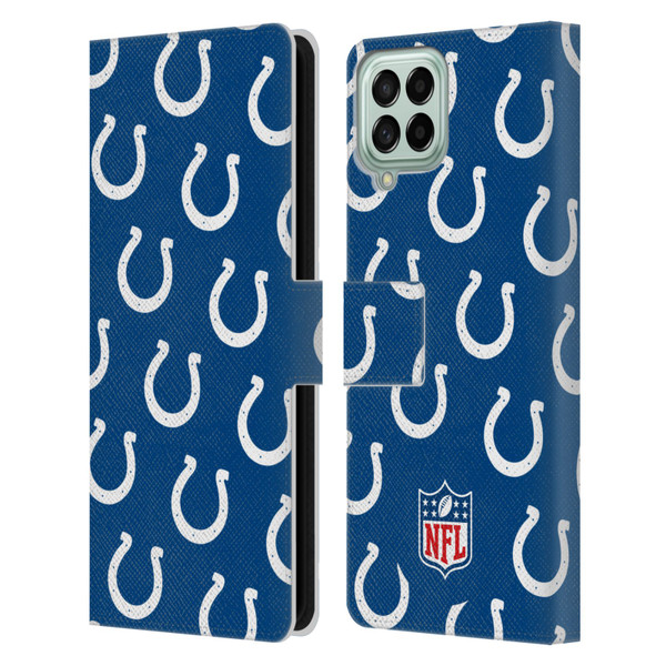 NFL Indianapolis Colts Artwork Patterns Leather Book Wallet Case Cover For Samsung Galaxy M53 (2022)