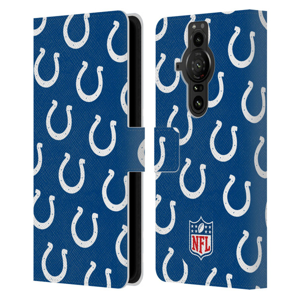 NFL Indianapolis Colts Artwork Patterns Leather Book Wallet Case Cover For Sony Xperia Pro-I