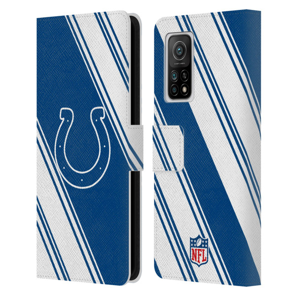 NFL Indianapolis Colts Artwork Stripes Leather Book Wallet Case Cover For Xiaomi Mi 10T 5G