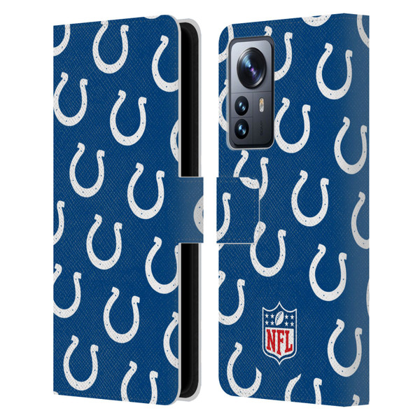 NFL Indianapolis Colts Artwork Patterns Leather Book Wallet Case Cover For Xiaomi 12 Pro
