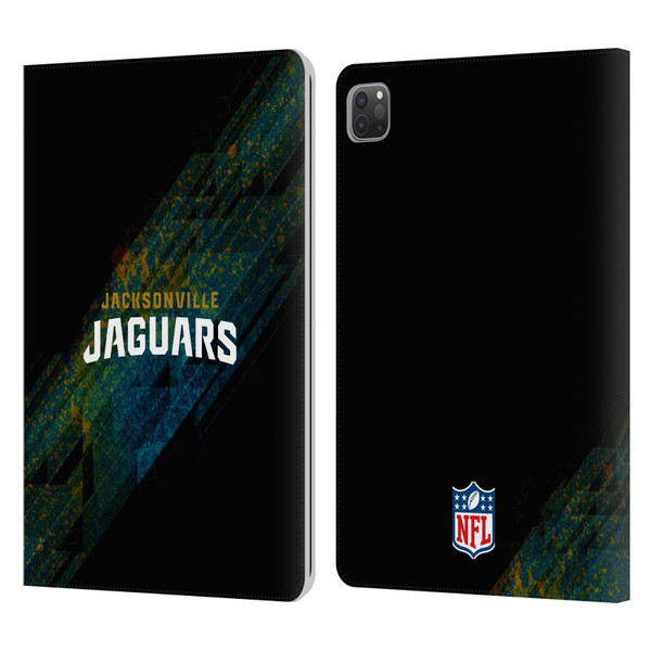 NFL Jacksonville Jaguars Logo Blur Leather Book Wallet Case Cover For Apple iPad Pro 11 2020 / 2021 / 2022