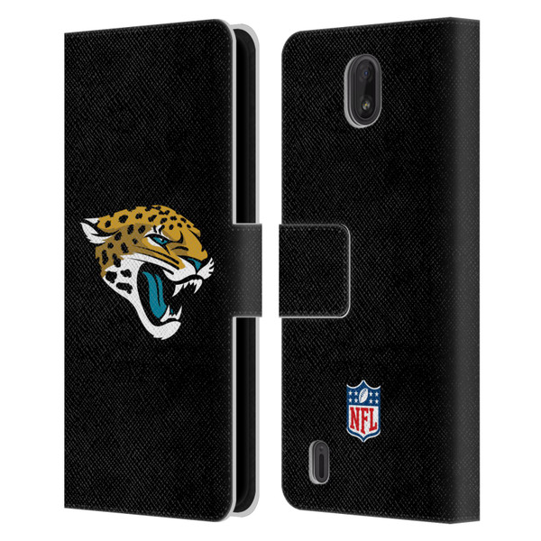 NFL Jacksonville Jaguars Logo Plain Leather Book Wallet Case Cover For Nokia C01 Plus/C1 2nd Edition