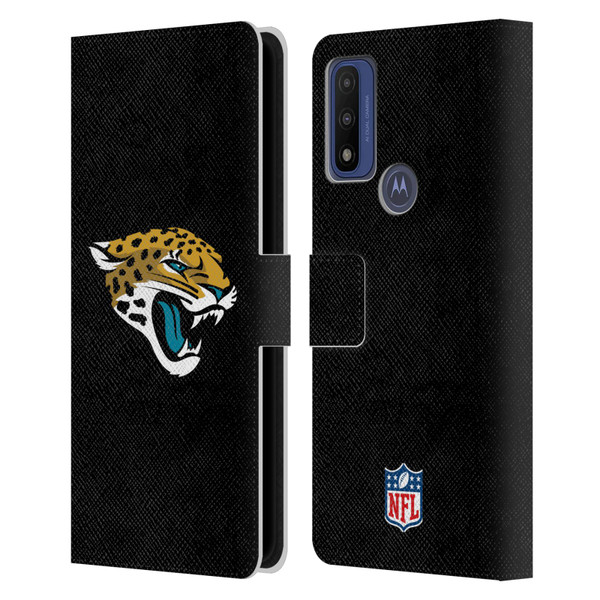 NFL Jacksonville Jaguars Logo Plain Leather Book Wallet Case Cover For Motorola G Pure