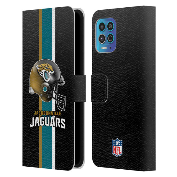 NFL Jacksonville Jaguars Logo Helmet Leather Book Wallet Case Cover For Motorola Moto G100